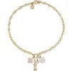 Gold & Diamond Love & Protection Anklet