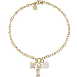 Gold & Diamond Love & Protection Anklet