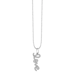 Gold & Diamond Love Charm Necklace