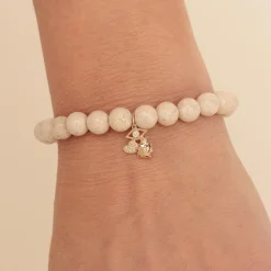 Gold & Diamond Love, Luck & Protection on Cream Jasper