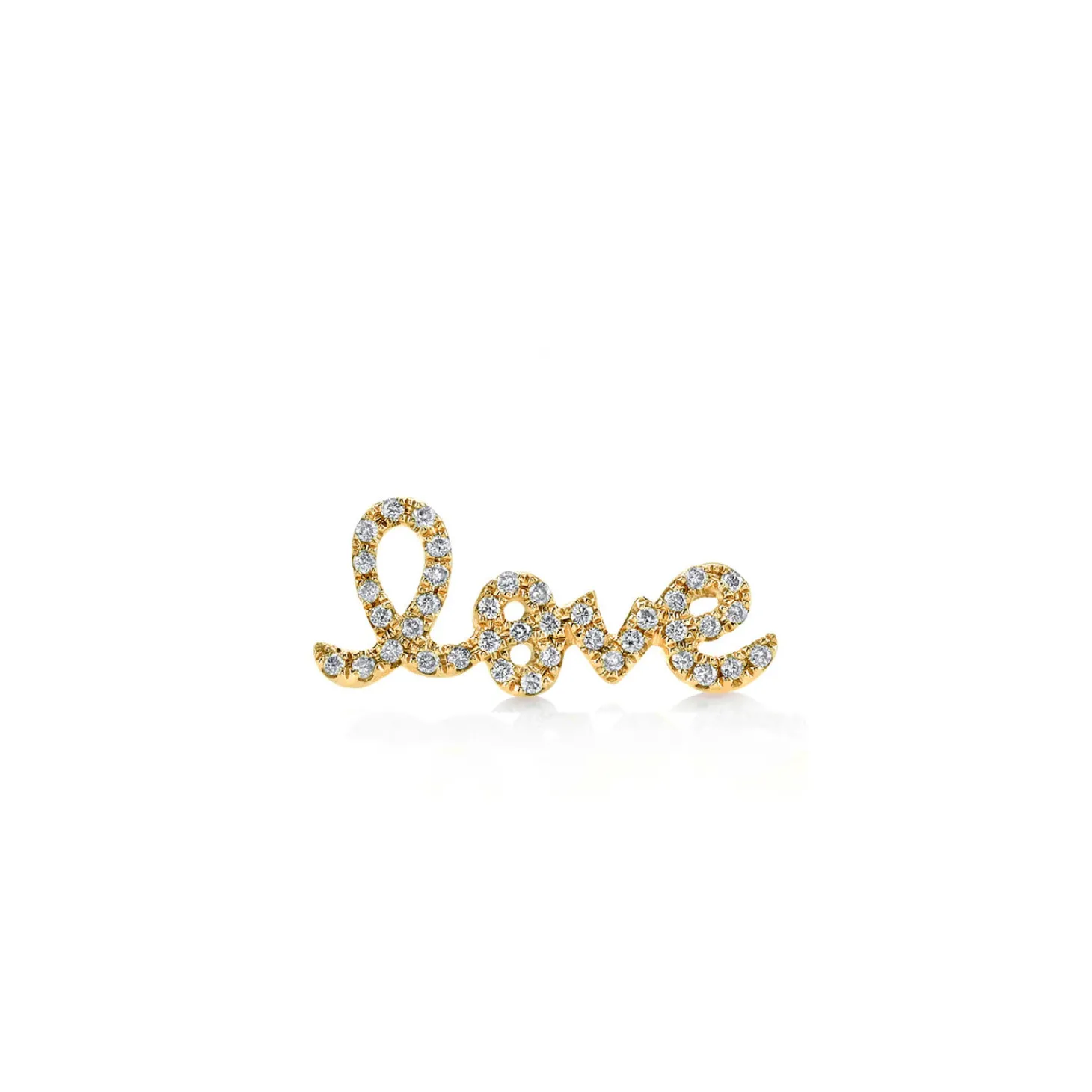 Gold & Diamond Love Stud