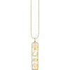 Gold & Diamond Luck and Protection Long Cartouche Charm