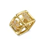 Gold & Diamond Luck Block Ring