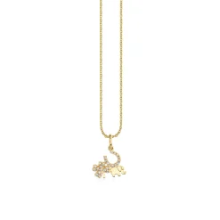 Gold & Diamond Luck Cluster Charm