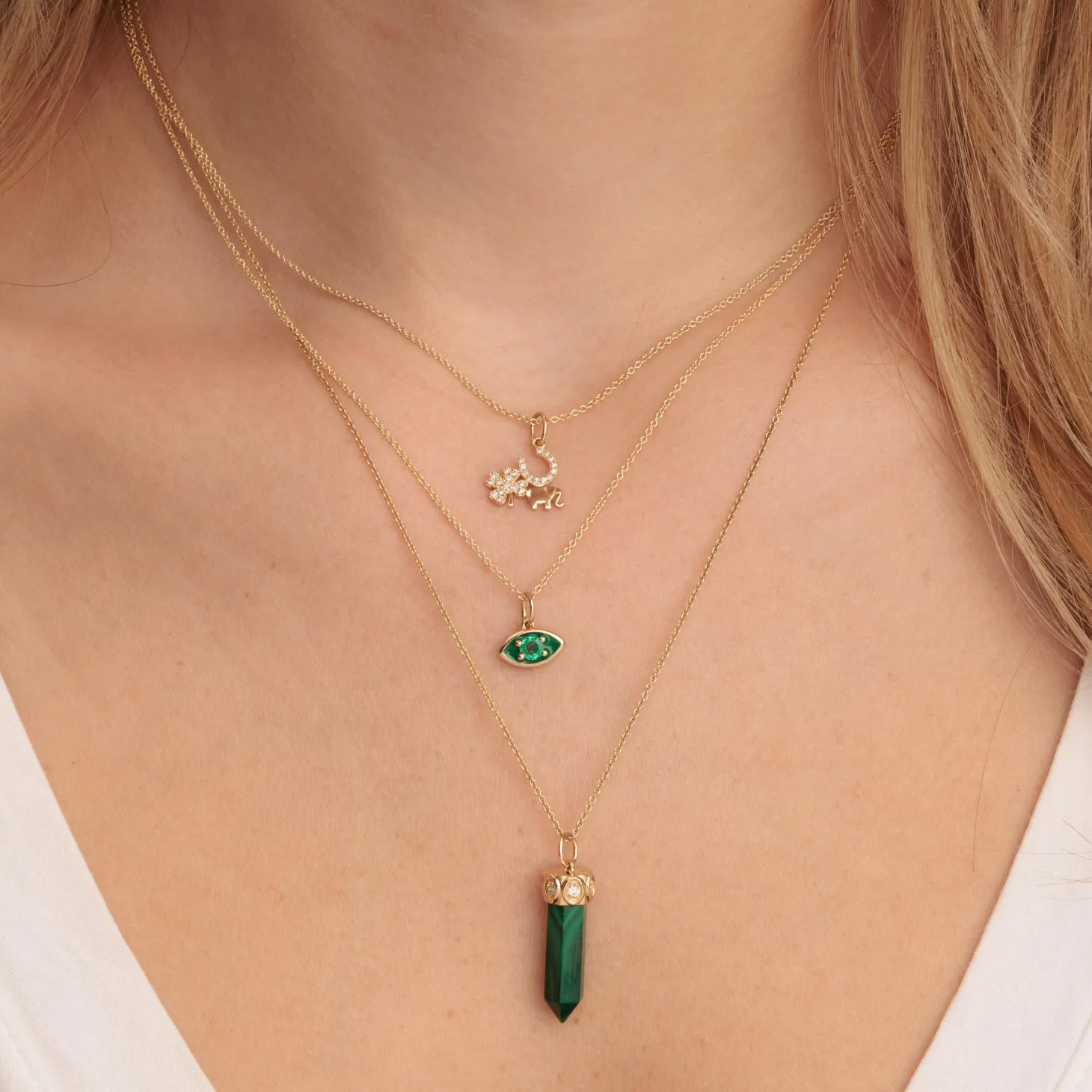 Gold & Diamond Luck Cluster Charm