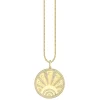 Gold & Diamond Luck Coin with Rays Charm