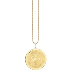 Gold & Diamond Luck Coin with Rays Charm
