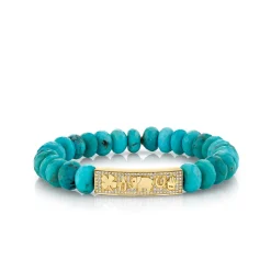Gold & Diamond Luck Tableau on Turquoise