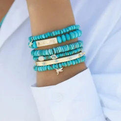 Gold & Diamond Luck Tableau on Turquoise