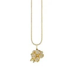 Gold & Diamond Magnolia Charm