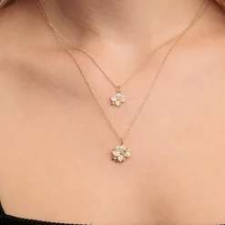 Gold & Diamond Magnolia Charm