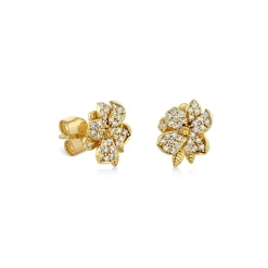 Gold & Diamond Magnolia Stud