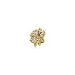 Gold & Diamond Magnolia Stud