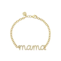 Gold & Diamond Mama Bracelet