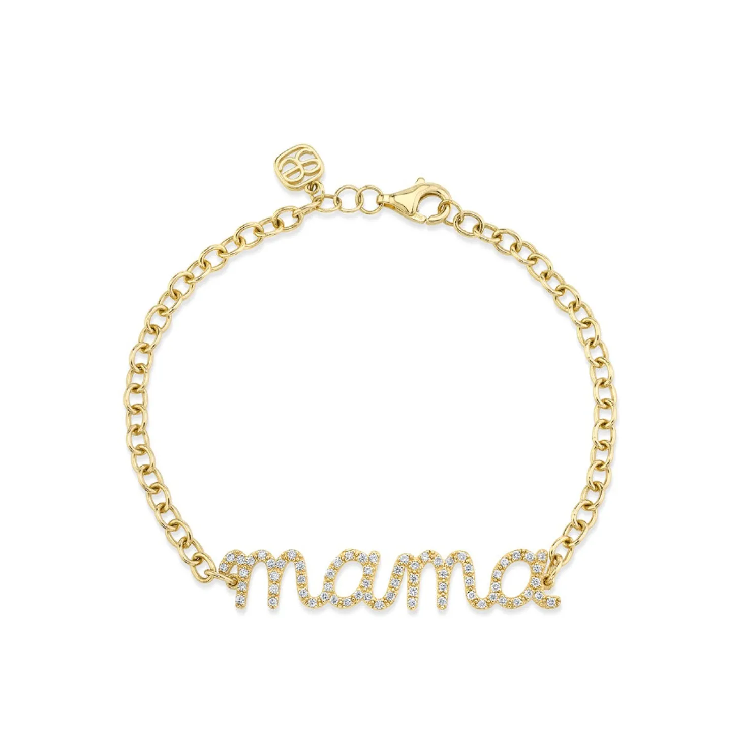 Gold & Diamond Mama Bracelet