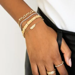 Gold & Diamond Mama Bracelet