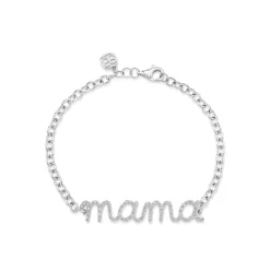 Gold & Diamond Mama Bracelet