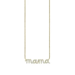 Gold & Diamond Mama Necklace