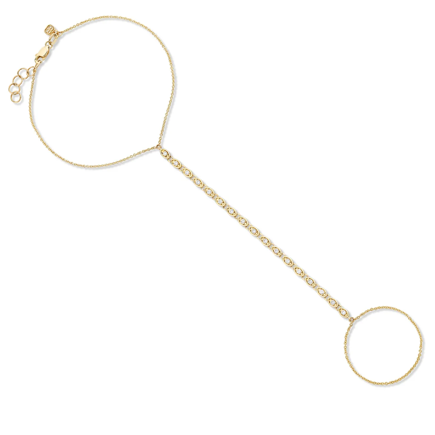 Gold & Diamond Marquise Eye Princess Bracelet