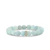 Gold & Diamond Marquise Eye Rondelle on Aquamarine