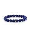 Gold & Diamond Marquise Eye Rondelle on Lapis