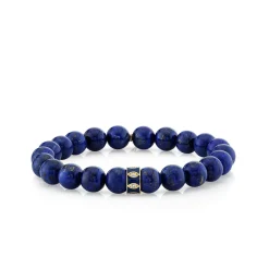 Gold & Diamond Marquise Eye Rondelle on Lapis