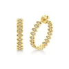 Gold & Diamond Marquise Eye Medium Hoops