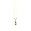 Gold & Diamond Marquise Eye Emerald Cut Quartz Charm