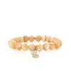 Gold & Diamond Marquise Eye Bezel Prong Cluster on Mother of Pearl