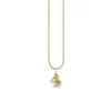 Gold & Diamond Marquise Eye Rose Charm
