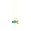 Gold & Diamond Marquise Eye Fish Charm