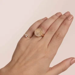 Gold & Diamond Marquise Eye Cluster Ring