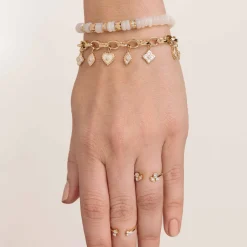 Gold & Diamond Marquise Eye Cluster Open Ring