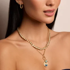 Gold & Diamond Marquise Eye Fish Charm