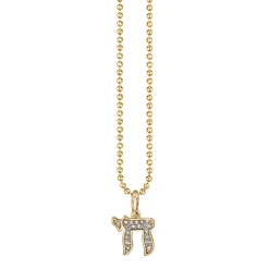 Gold & Diamond Medium Chai Charm