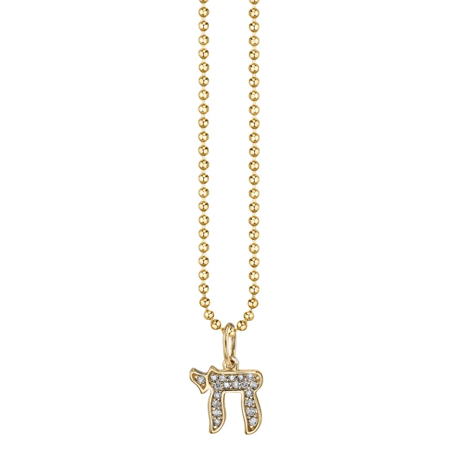 Gold & Diamond Medium Chai Charm