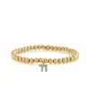 Gold & Diamond Medium Chai On Gold Beads