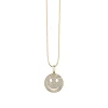 Gold & Diamond Medium Happy Face Charm