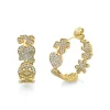 Gold & Diamond Medium Icon Hoops