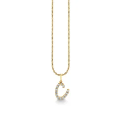 Gold & Diamond Medium Initial Charm