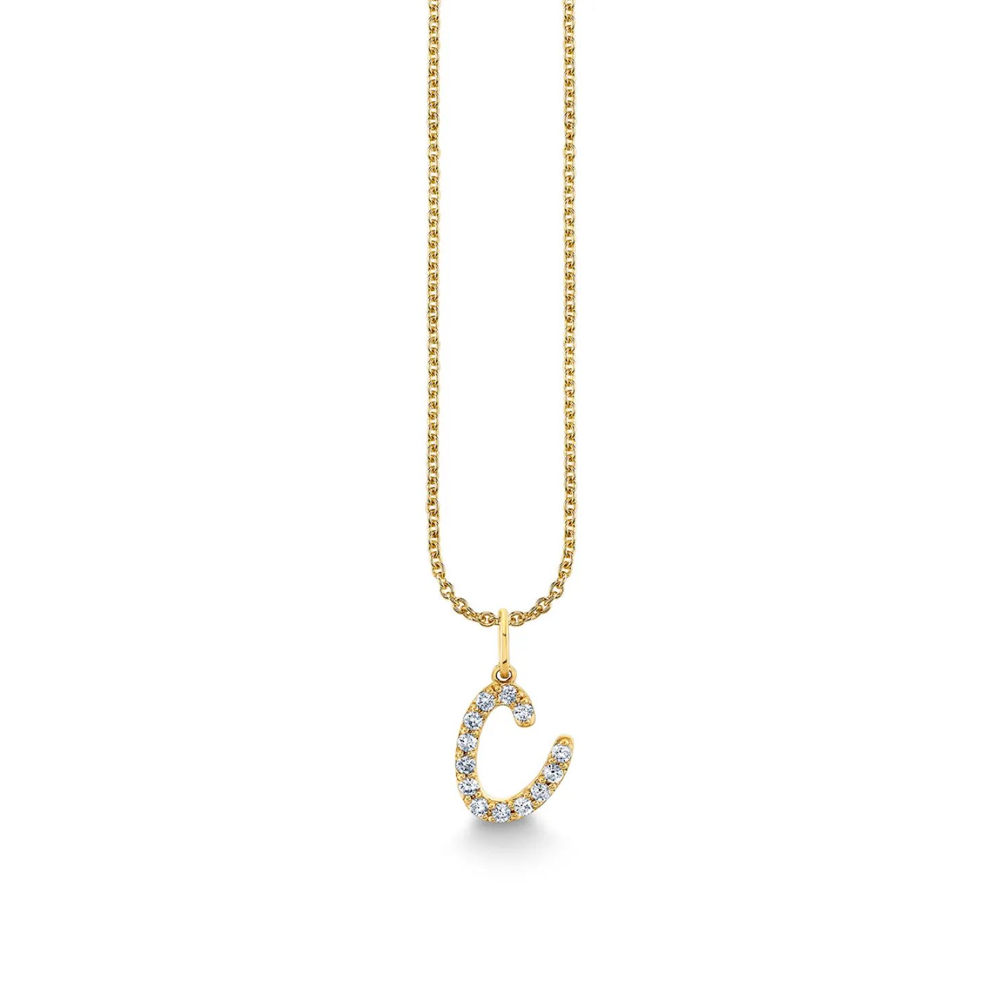 Gold & Diamond Medium Initial Charm