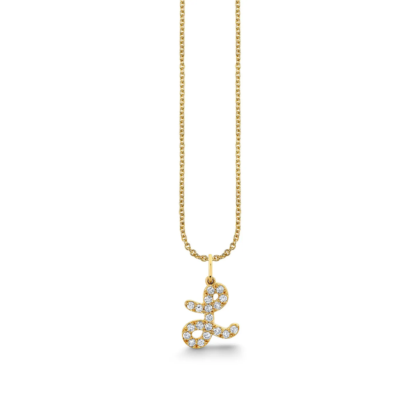 Gold & Diamond Medium Initial Charm