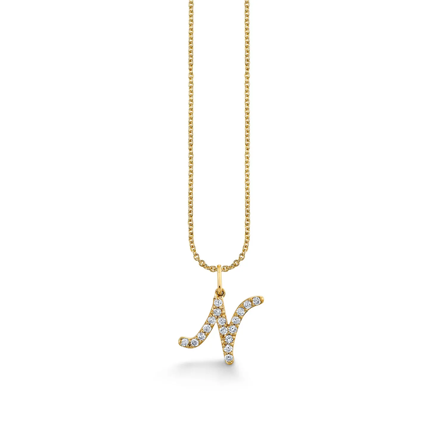 Gold & Diamond Medium Initial Charm