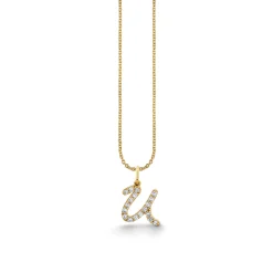 Gold & Diamond Medium Initial Charm