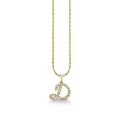 Gold & Diamond Medium Initial Charm