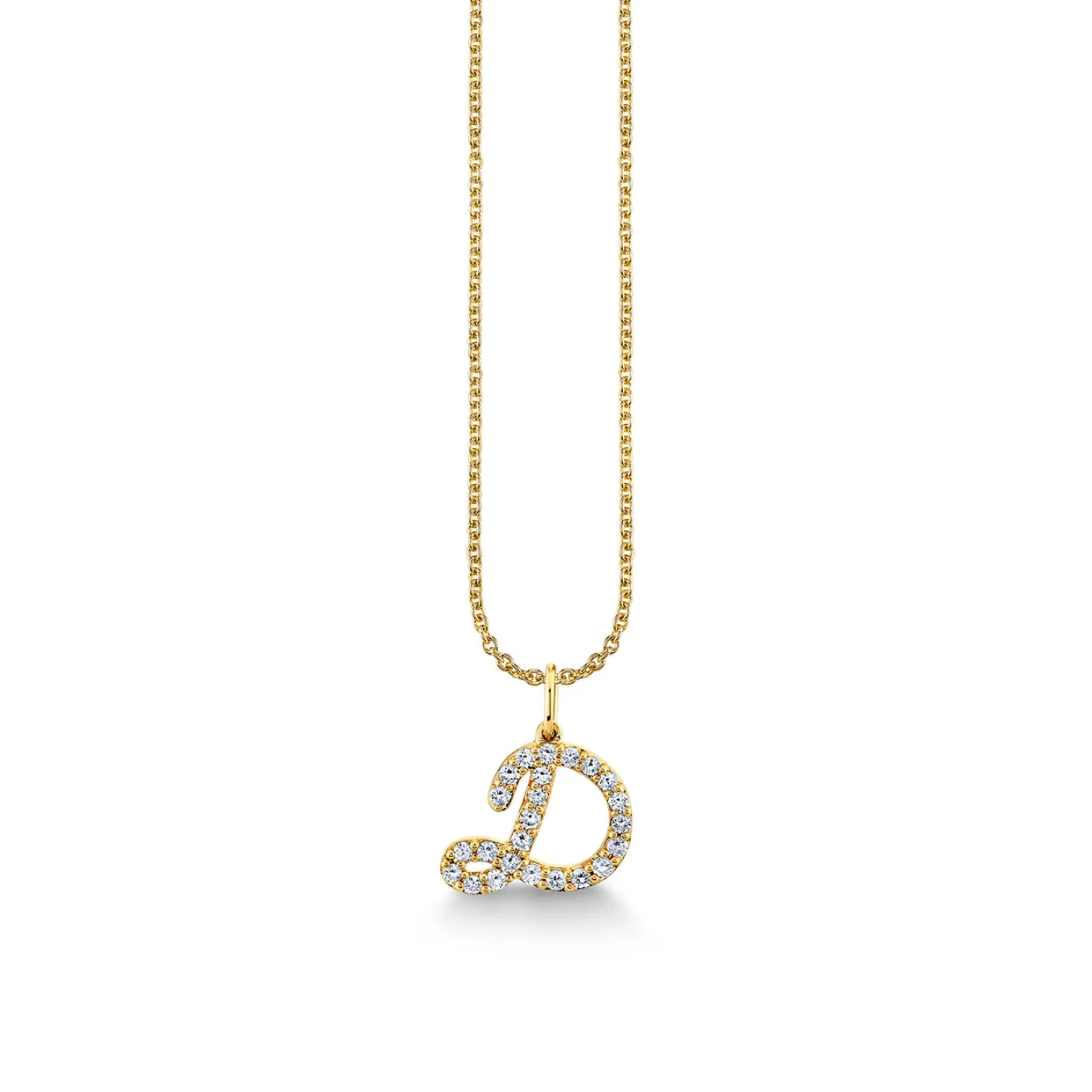 Gold & Diamond Medium Initial Charm