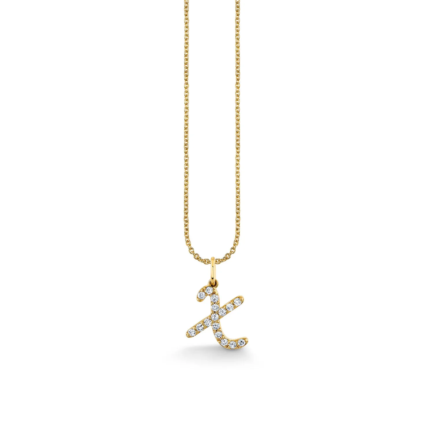 Gold & Diamond Medium Initial Charm