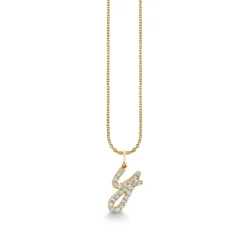 Gold & Diamond Medium Initial Charm