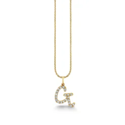 Gold & Diamond Medium Initial Charm