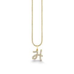 Gold & Diamond Medium Initial Charm